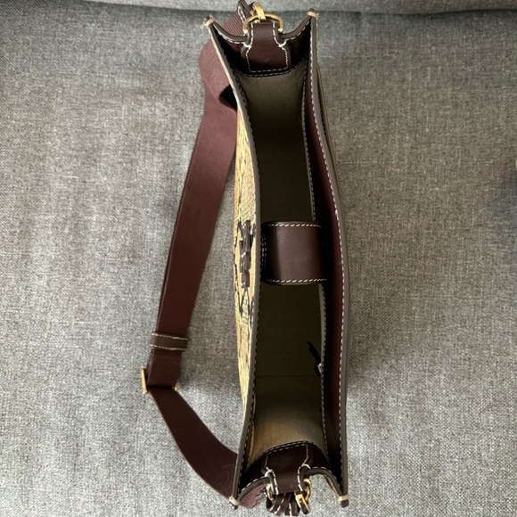 🐍SALE🐍Tory Burch Thea Exotic Web Large Shoulder Bag snakeskin and suede - Picture 6 of 9